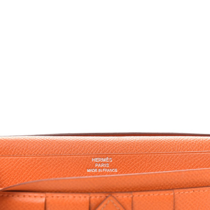 Hermes Epsom Bearn Gusset Wallet Orange 6 of 6