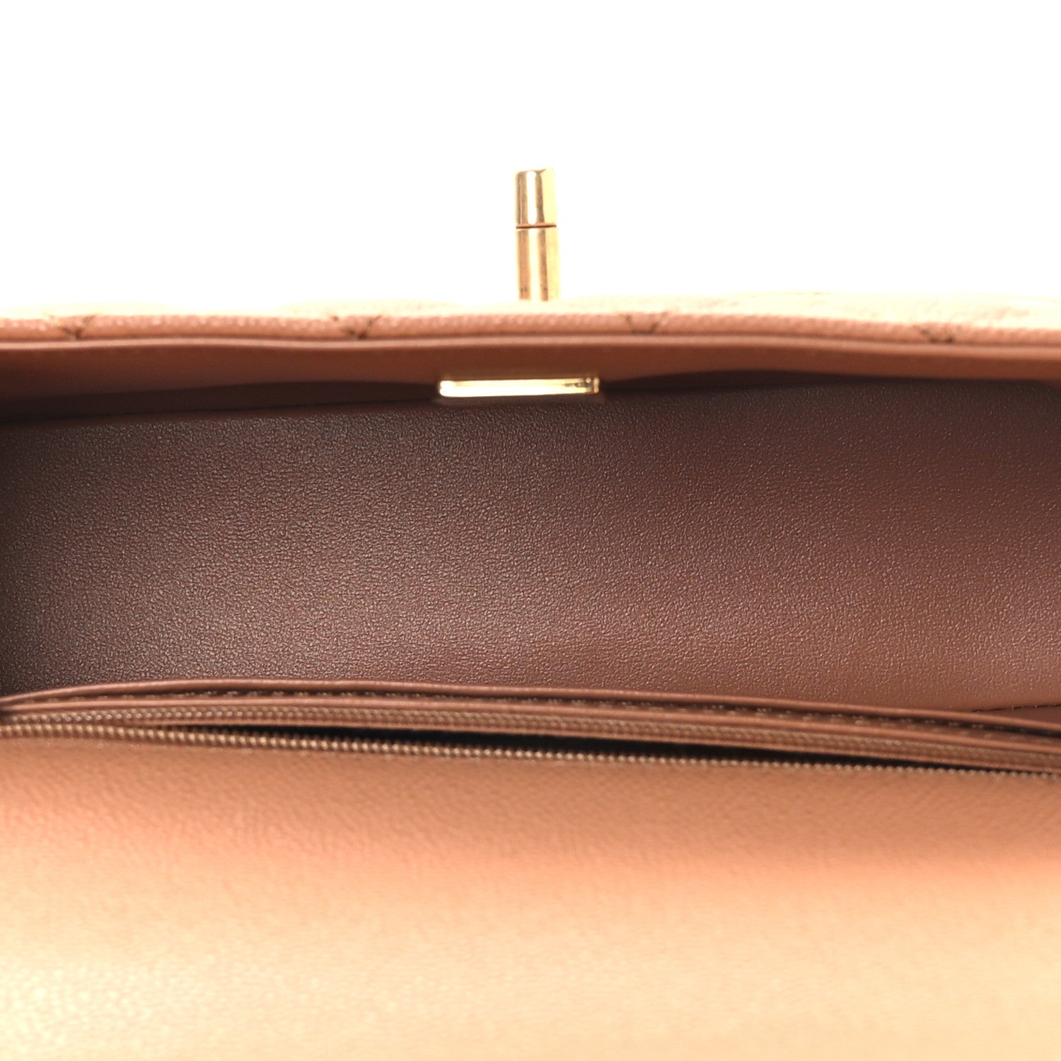 Chanel Caviar Quilted Mini Handy CC Flap Camel 5 of 14