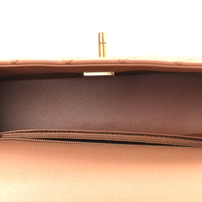 Chanel Caviar Quilted Mini Handy CC Flap Camel 5 of 14