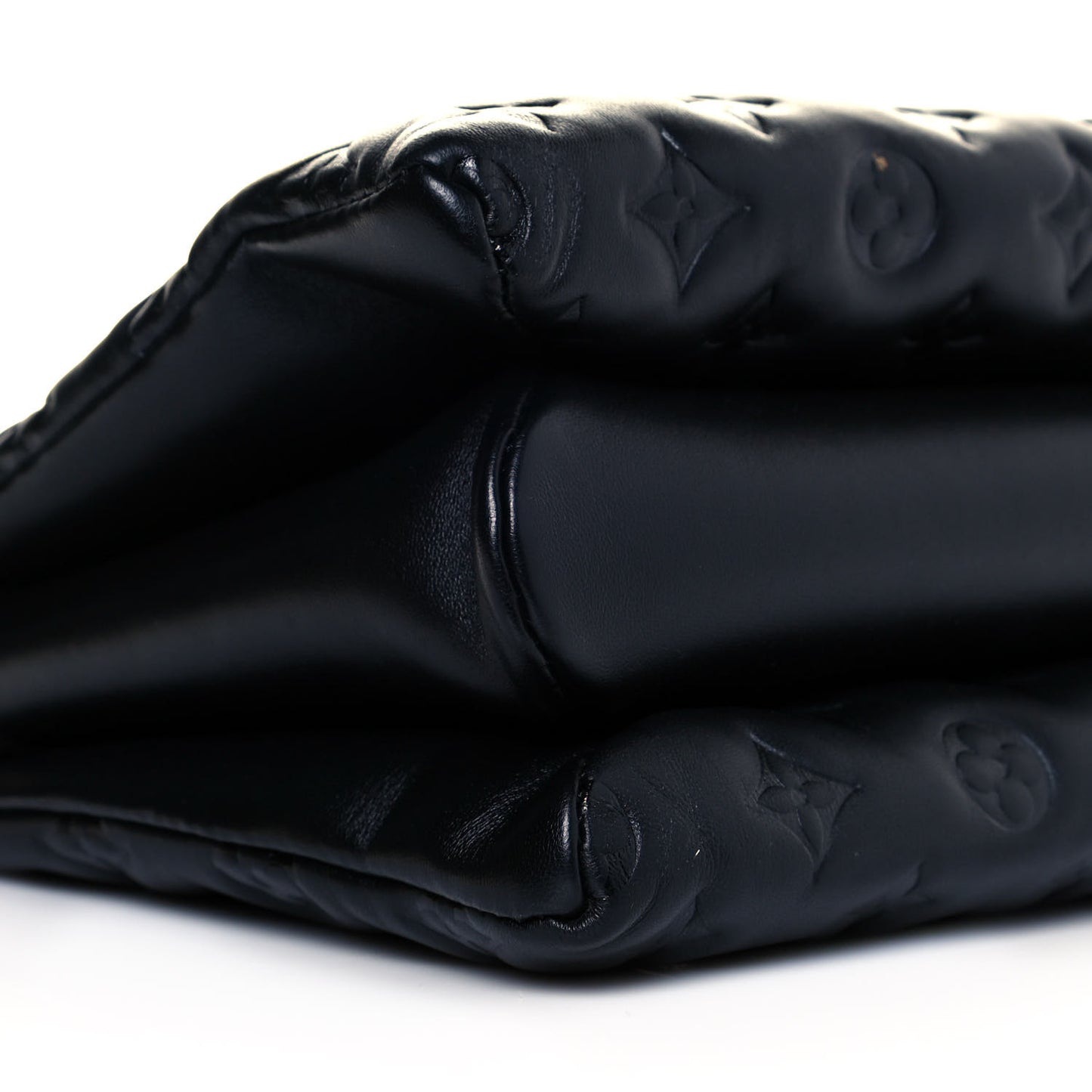 Lambskin Embossed Monogram Coussin PM Black