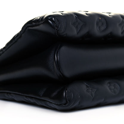 Louis Vuitton Lambskin Embossed Monogram Coussin PM Black 8 of 12