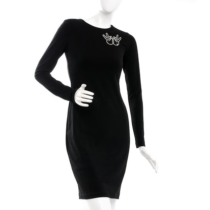 Chanel Strass Crystal Peace Sign Emoji Brooch Silver 2 of 6