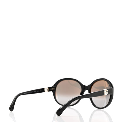 Chanel Glitter Acetate CC Pearl Sunglasses 5211-H Black 4 of 8