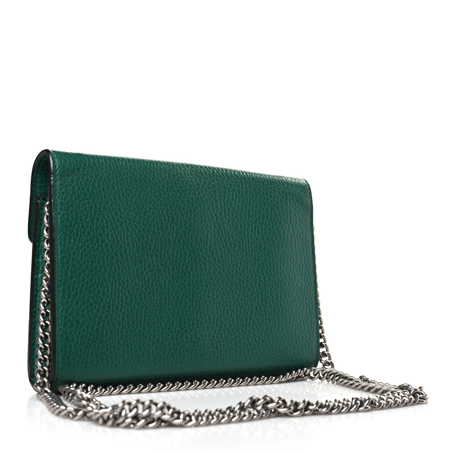 Gucci Calfskin Mini Dionysus Chain Wallet Emerald 3 of 8