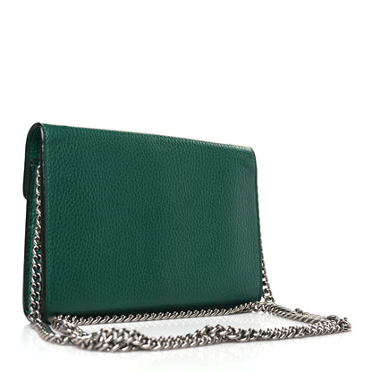 Gucci Calfskin Mini Dionysus Chain Wallet Emerald 3 of 8