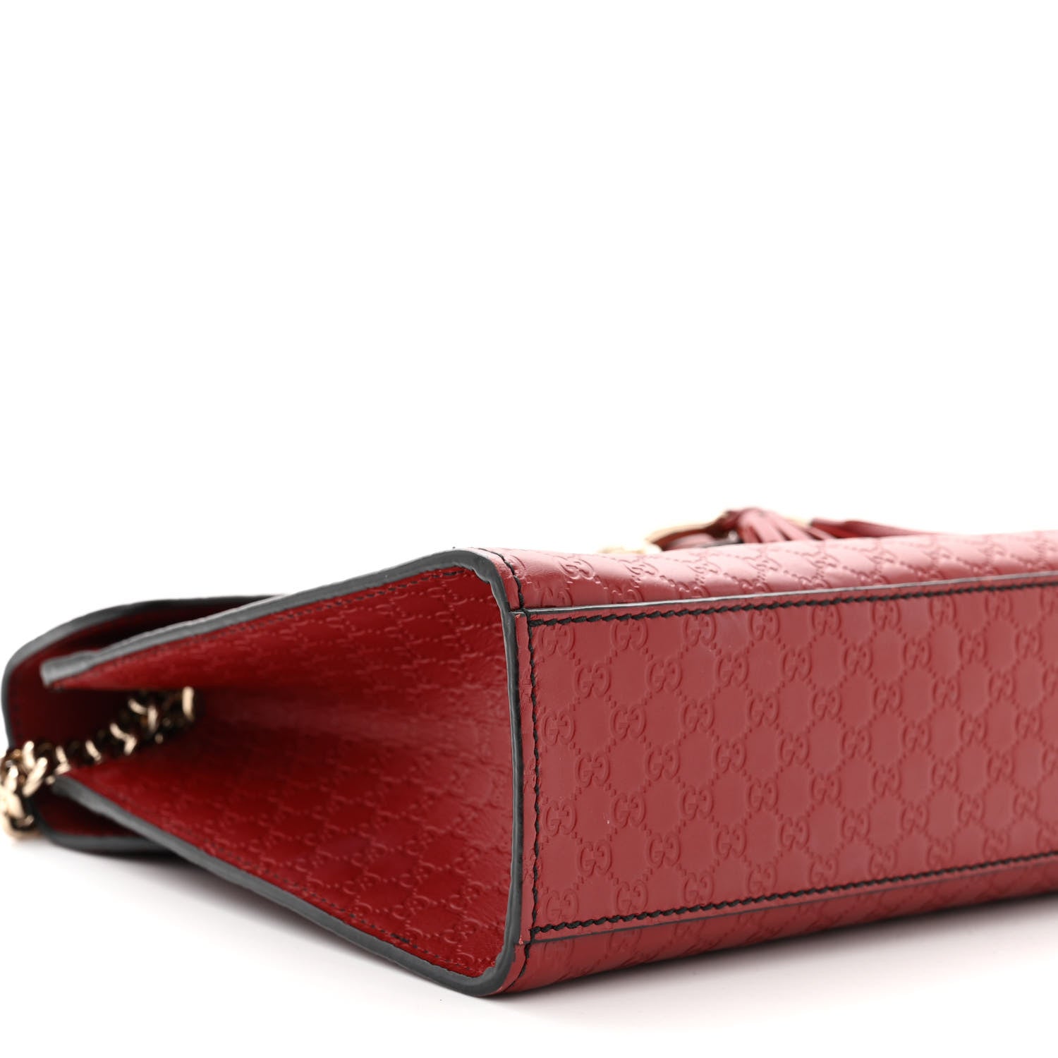 Gucci Microguccissima Medium Emily Chain Shoulder Bag Red 9 of 12