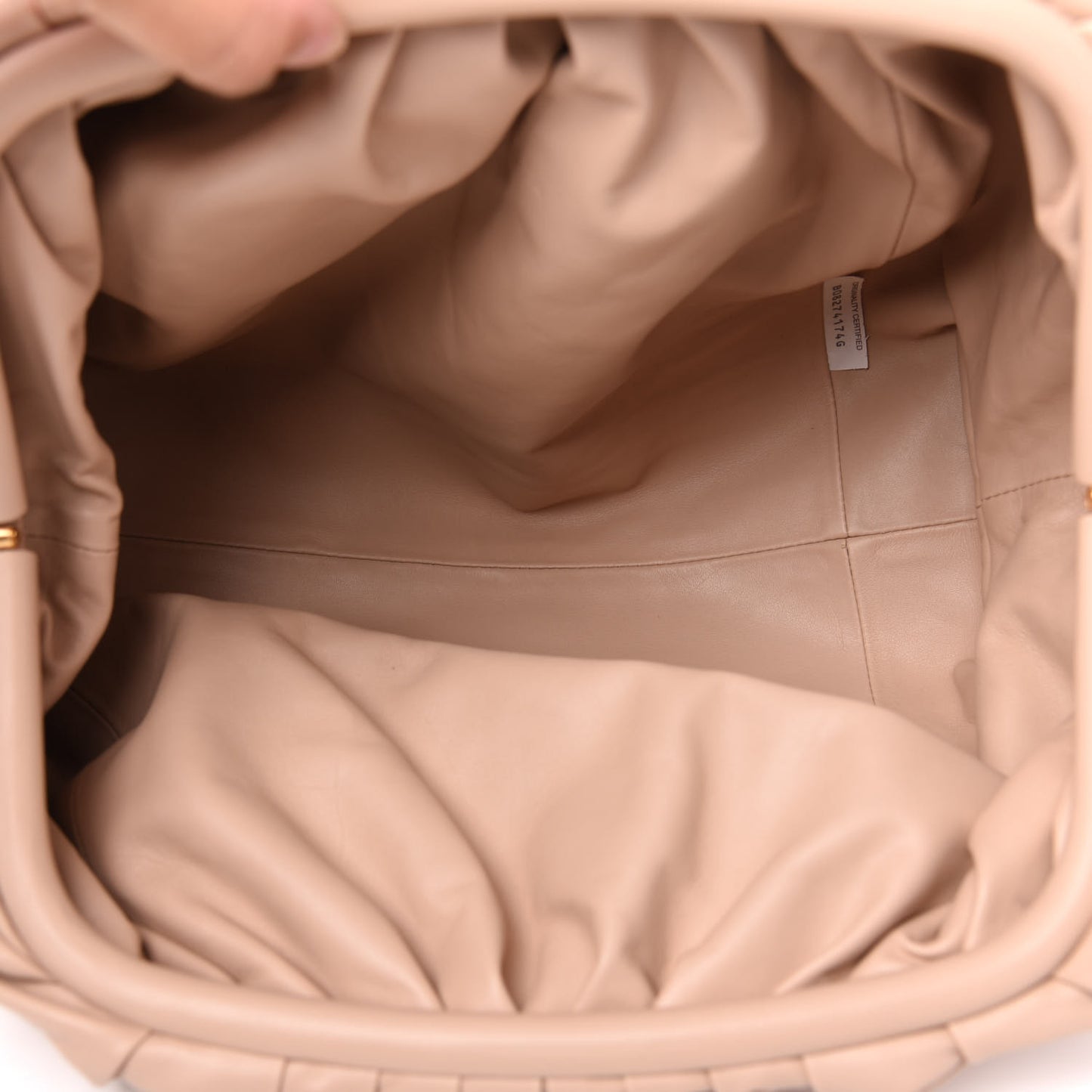 Smooth Butter Calf The Pouch Oversized Clutch Nude