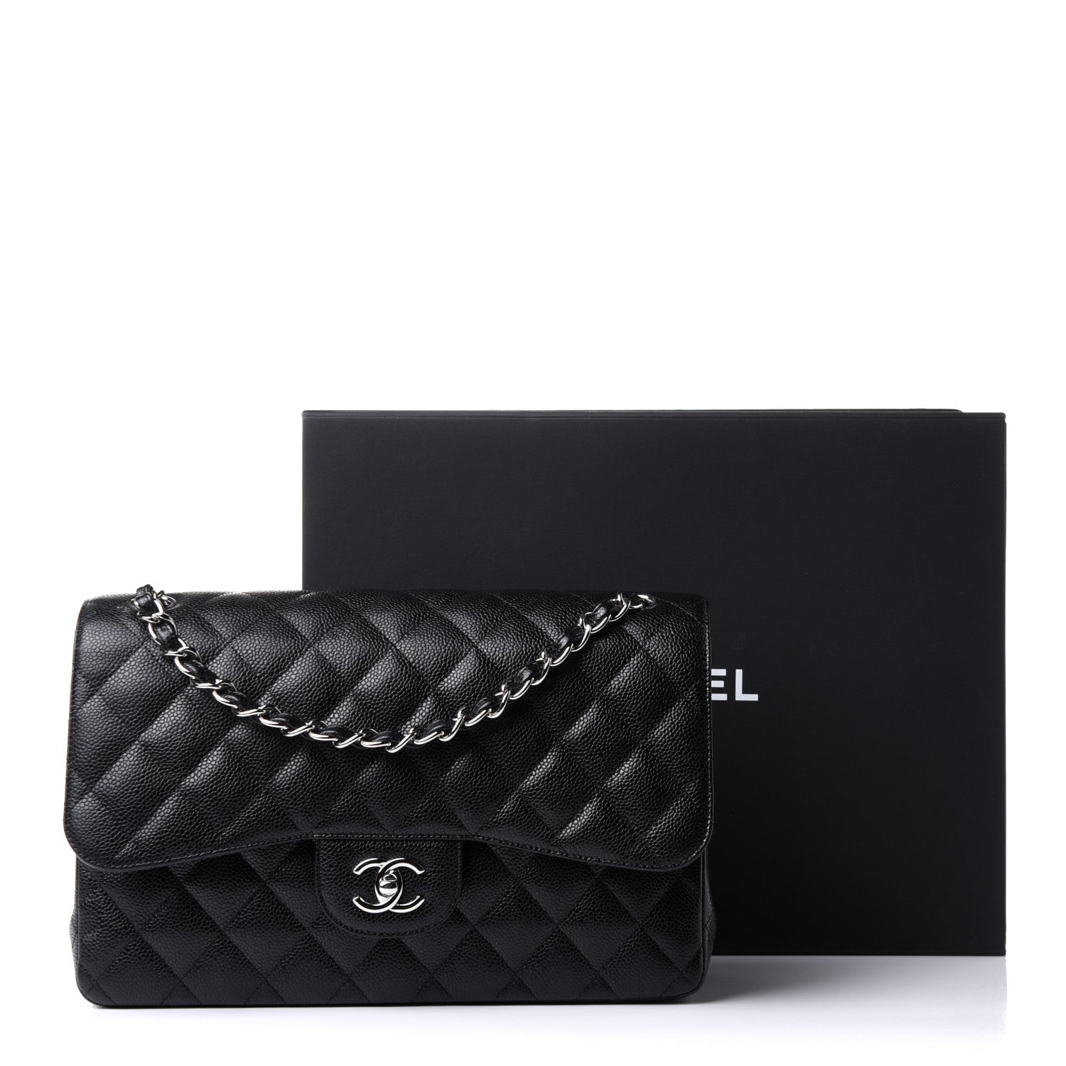 Chanel Caviar Quilted Jumbo Double Flap Black 13 of 13