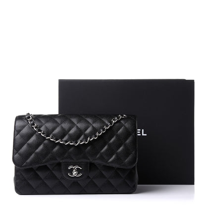 Chanel Caviar Quilted Jumbo Double Flap Black 13 of 13