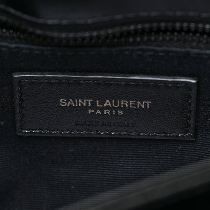 Saint Laurent Calfskin Y Quilted Monogram Toy Loulou Crossbody Bag Black 7 of 18