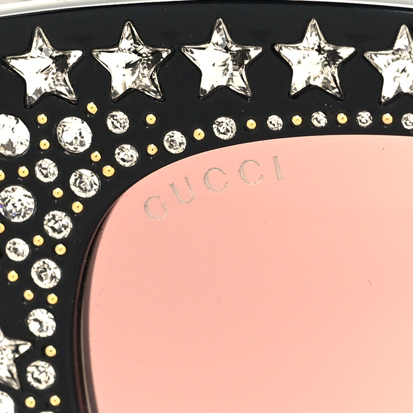 Acetate Stars Cat Eye Sunglasses GG0116S Black
