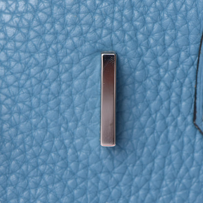 Hermes Taurillon Clemence Birkin 30 Blue Jean 20 of 40