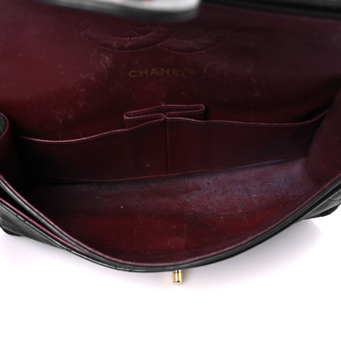 Lambskin Quilted Small Double Flap Black
