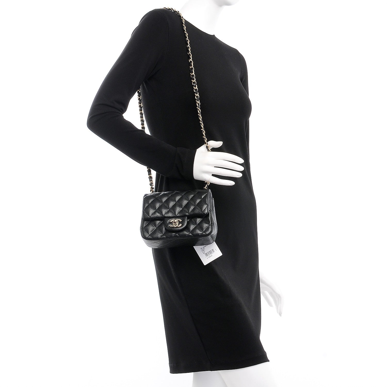 Chanel Caviar Quilted Mini Square Flap Black 2 of 8