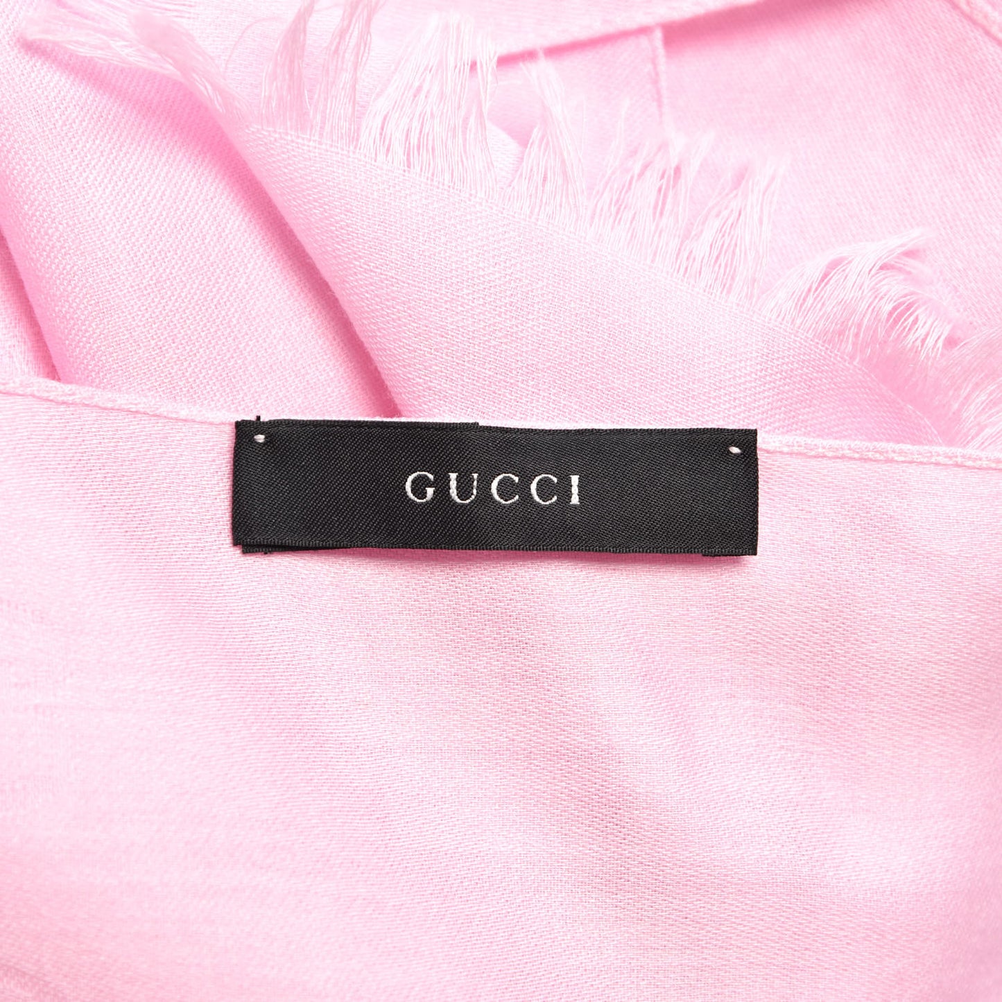 Wool Silk GG Monogram GGNat Scarf Rose