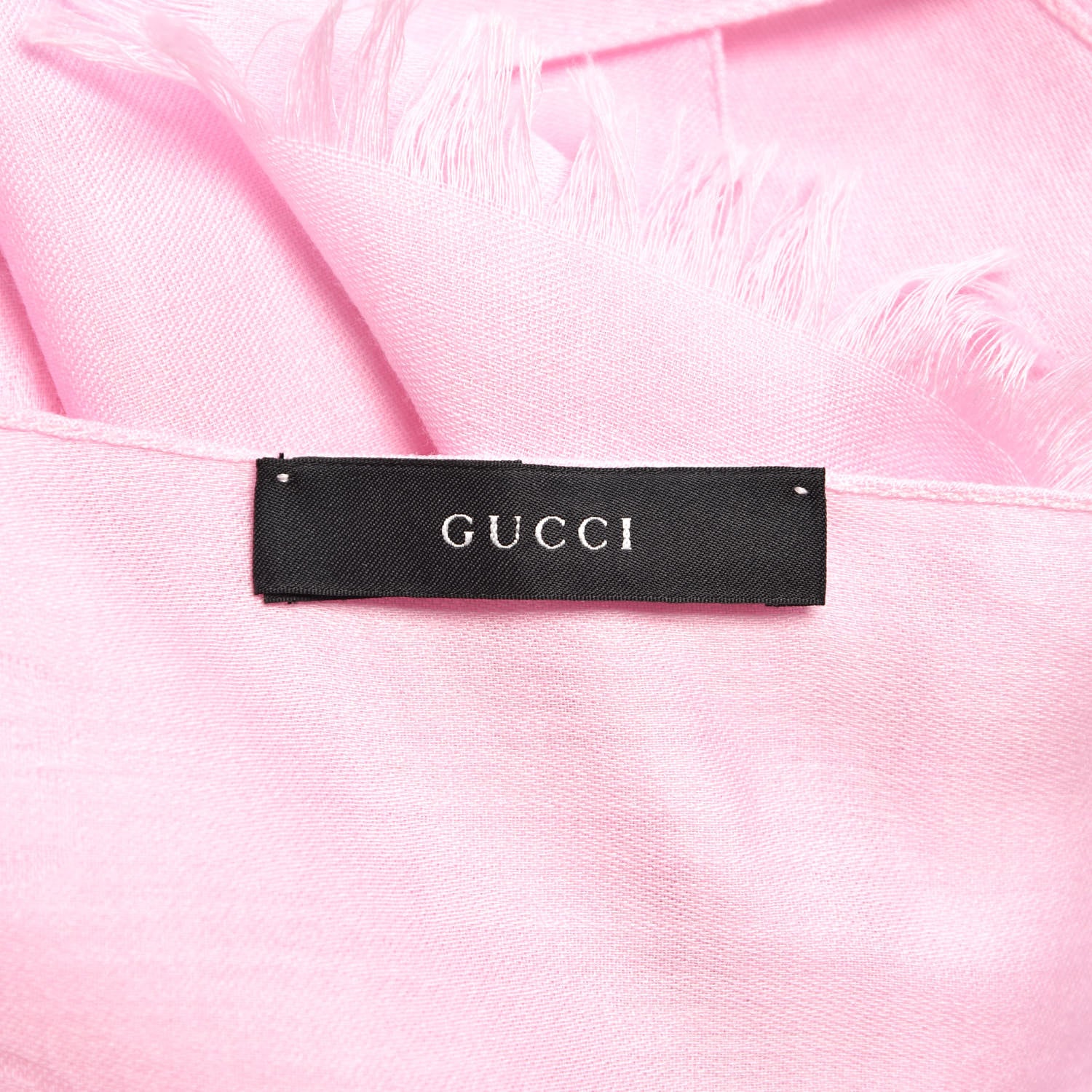 Gucci Wool Silk GG Monogram GGNat Scarf Rose 5 of 5