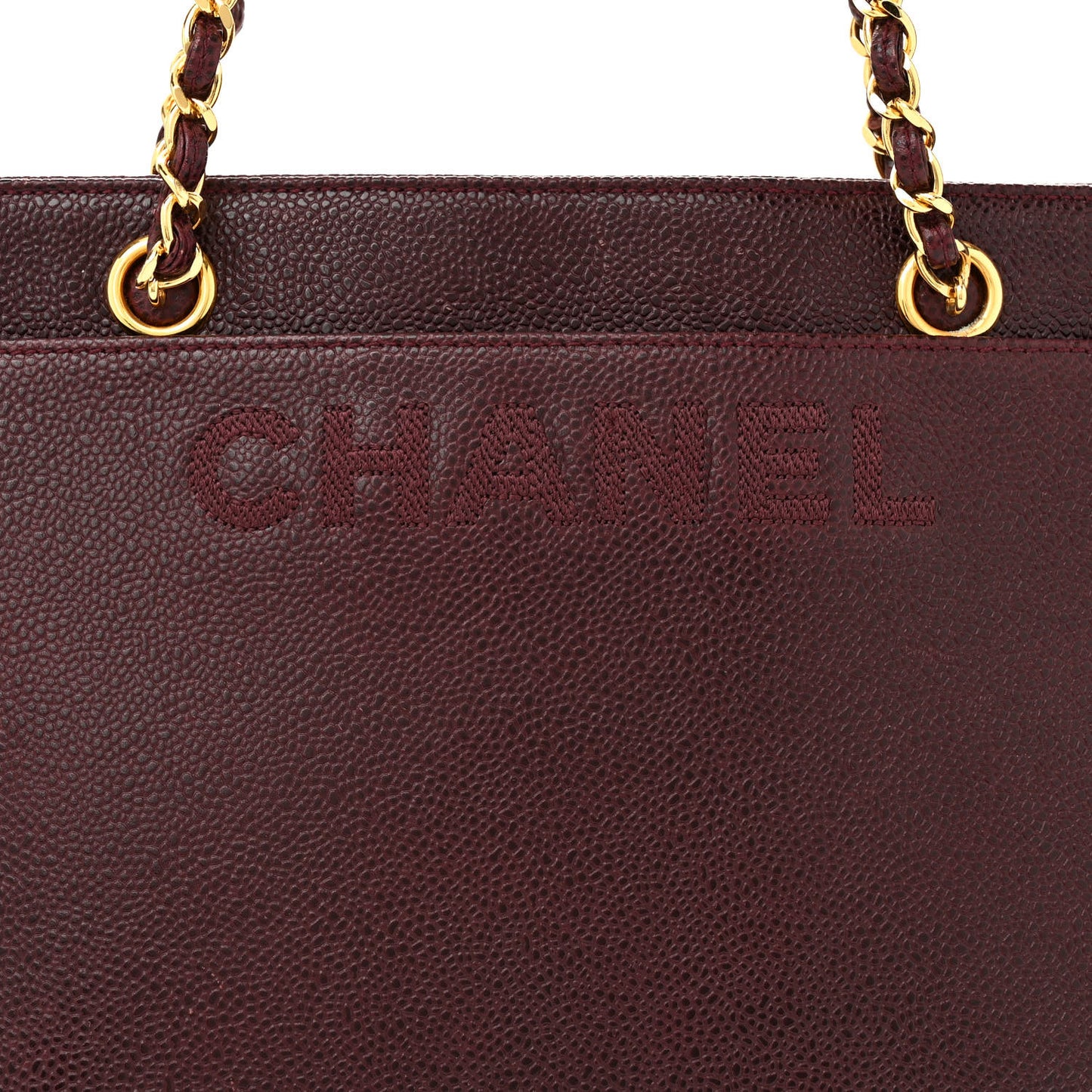 Caviar Shoulder Bag Burgundy
