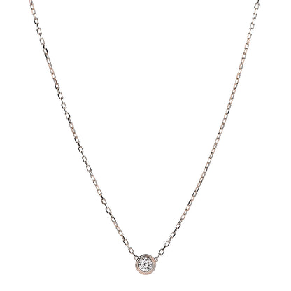 Cartier 18K Pink Gold Diamond LM D'Amour Pendant Necklace 1 of 5