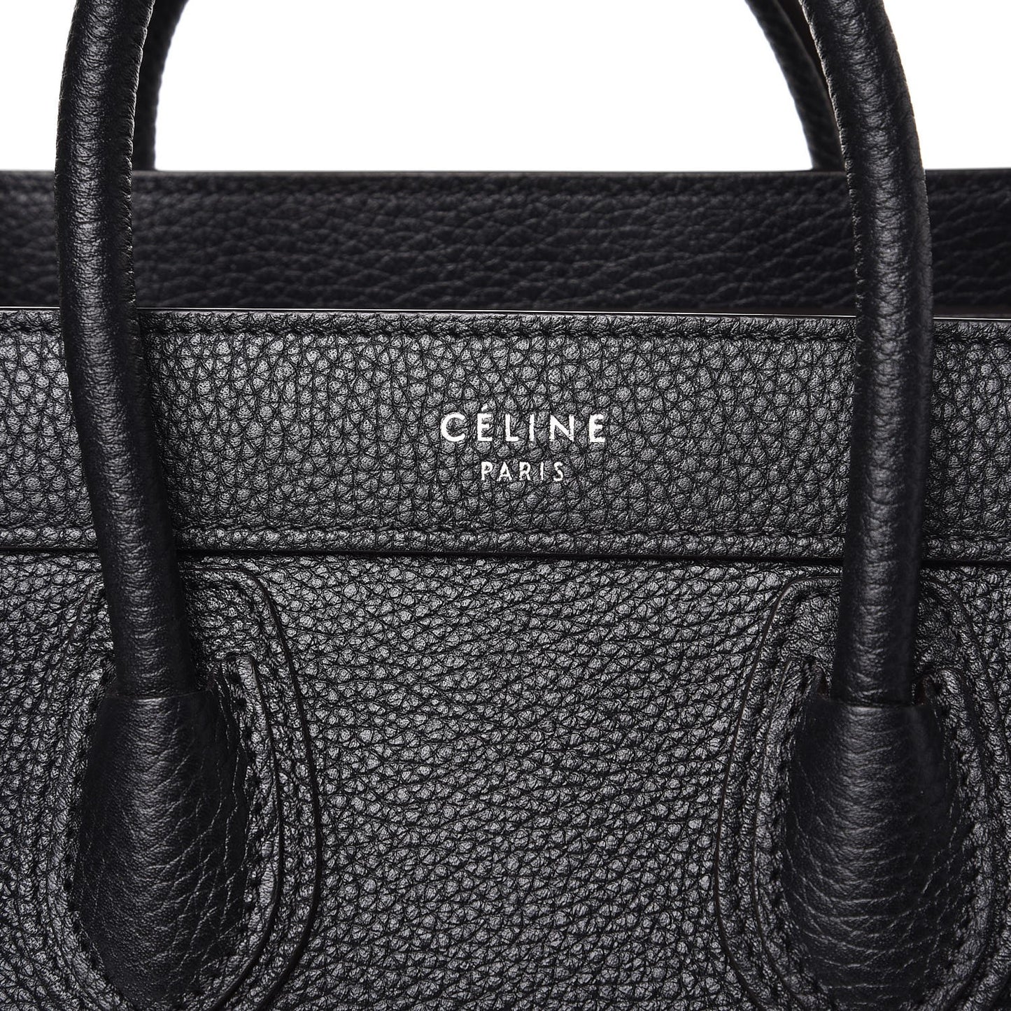 Drummed Calfskin Nano Luggage Black