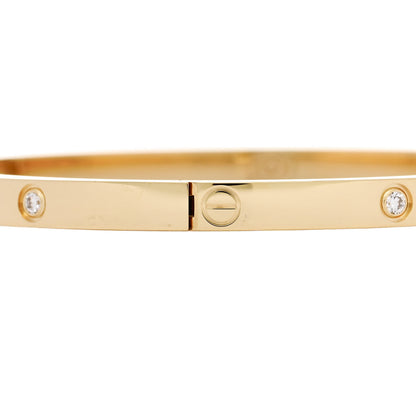 Cartier 18K Yellow Gold 6 Diamond Small LOVE Bracelet 17 5 of 8