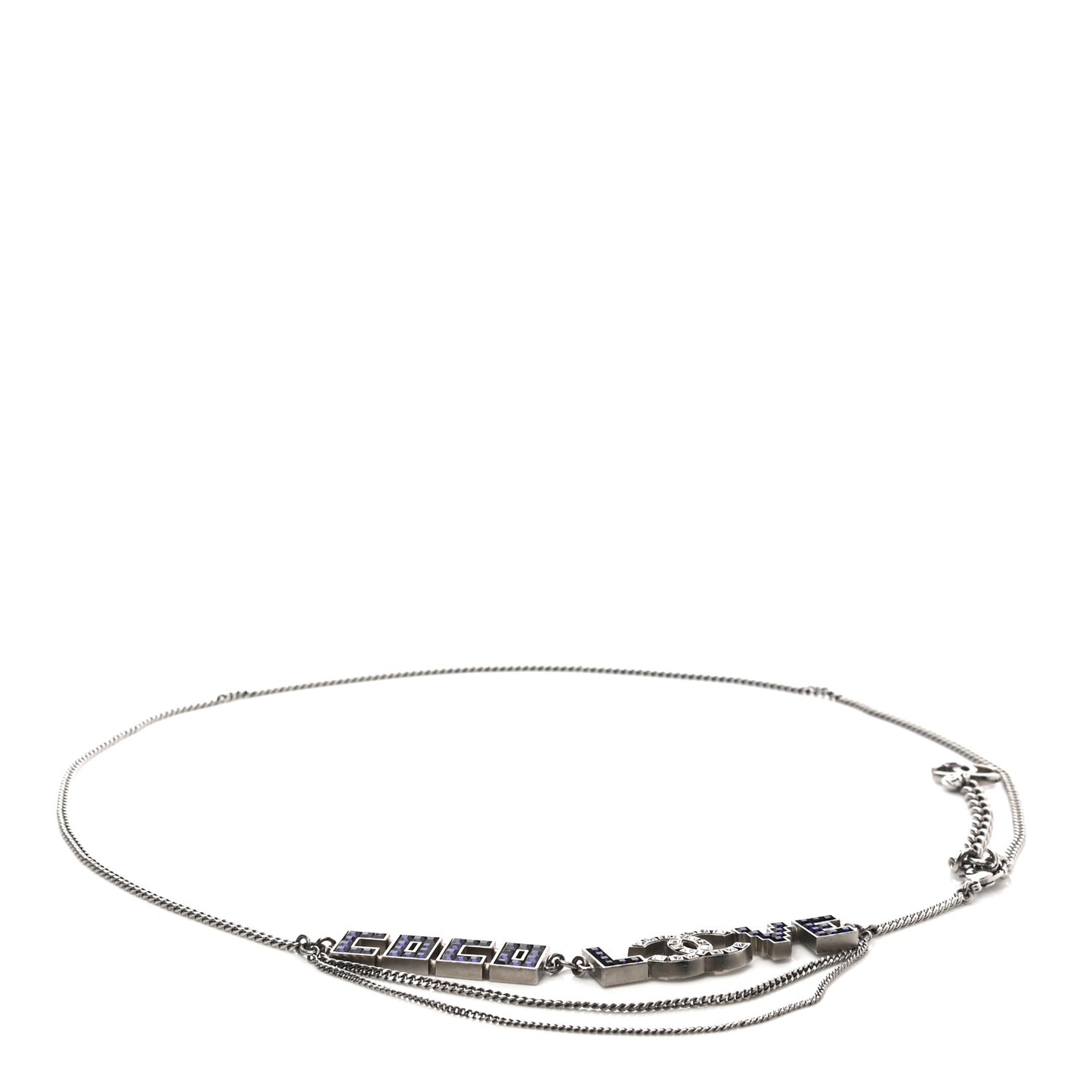 Crystal CC Coco Love Belt Silver Purple