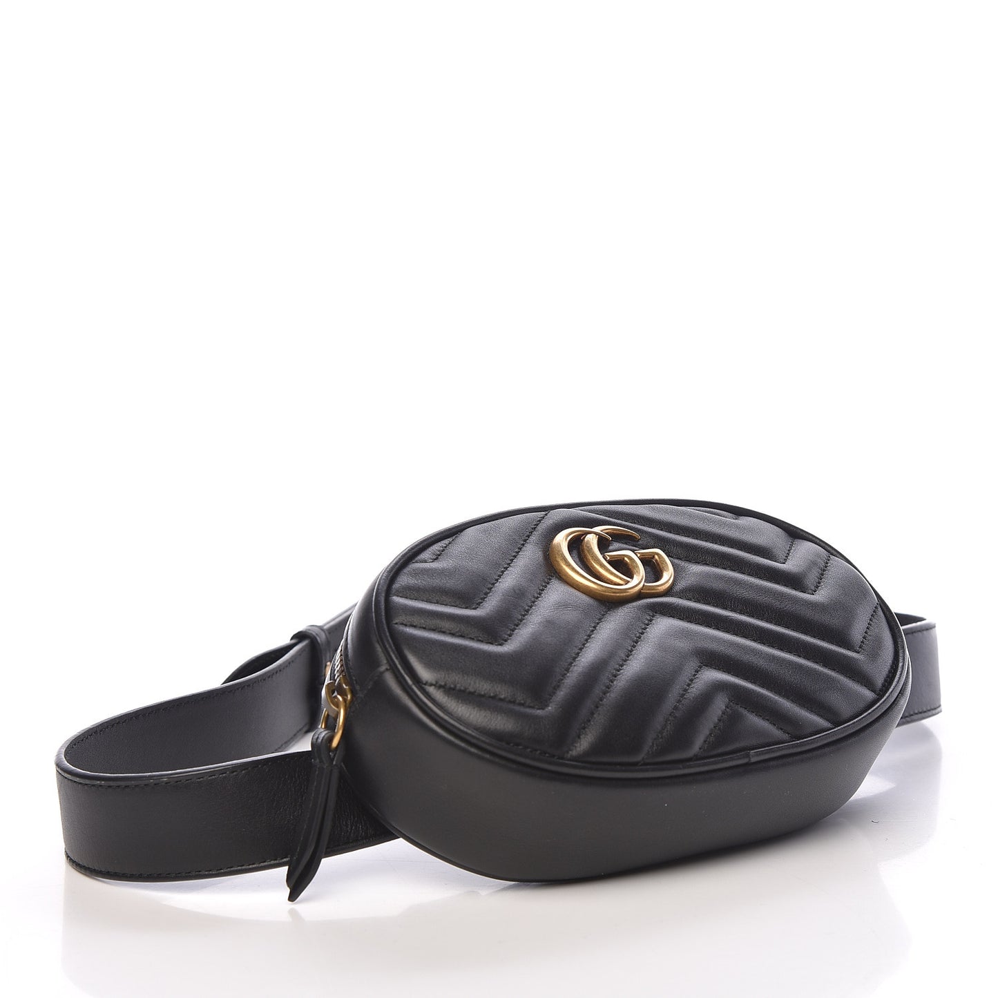 Calfskin Matelasse GG Marmont Belt Bag 85 34 Black