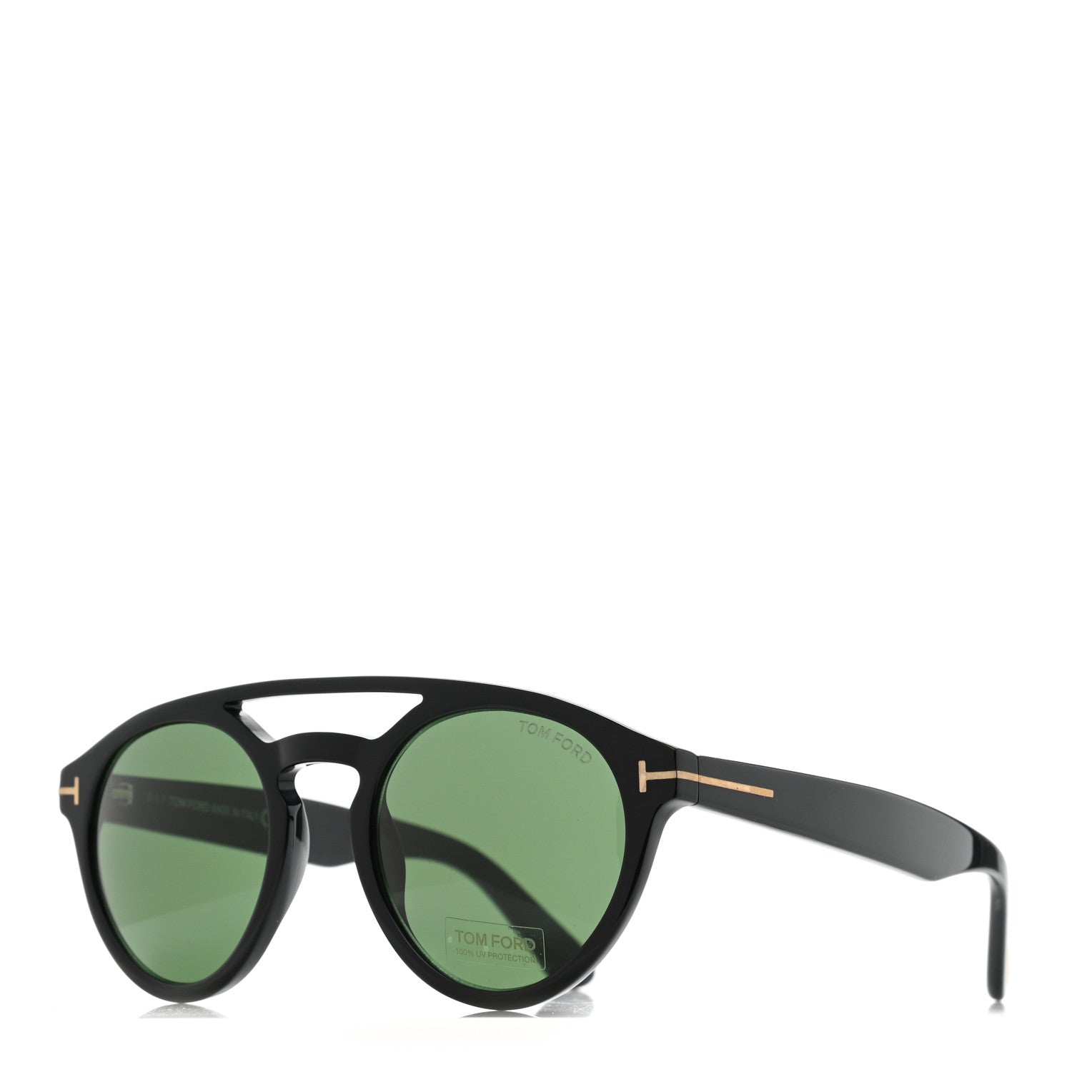 Tom Ford Clint Round Sunglasses TF537 Black 1 of 8