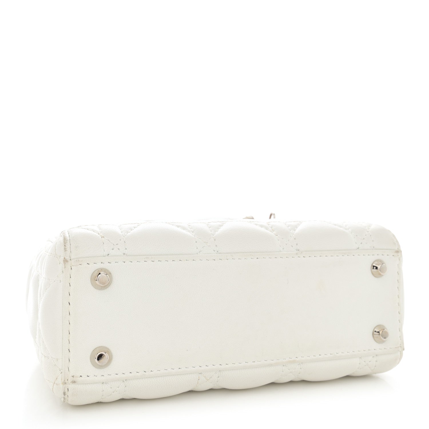 Christian Dior Lambskin Cannage Mini Lady Dior White 4 of 16