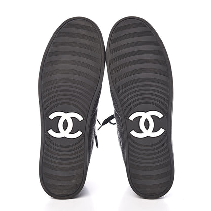 Chanel Toile Suede Calfskin CC High Top Sneakers 40 Dark Grey 7 of 11