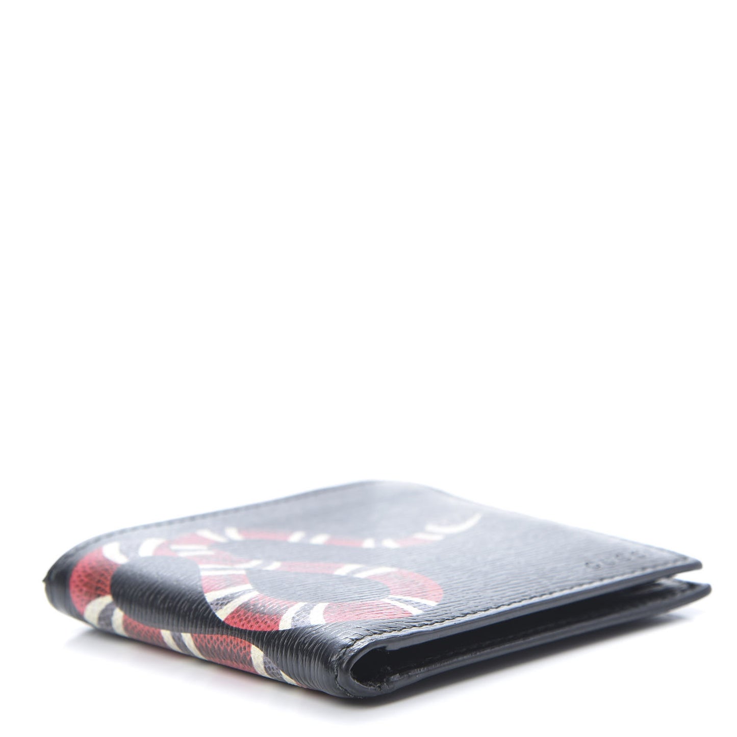 Shangai Calfskin Kingsnake Bi-Fold Wallet Black