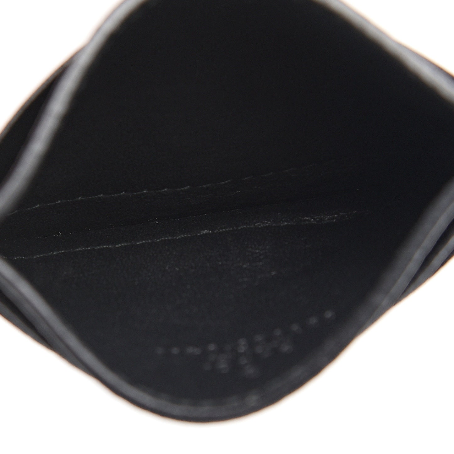 Pebbled Calfskin Animalier Card Holder Black