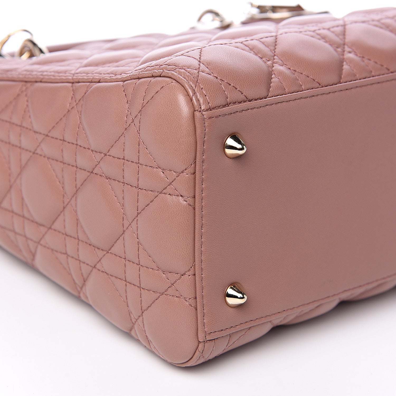 Christian Dior Lambskin Cannage Medium Lady Dior Bois de Rose 7 of 9