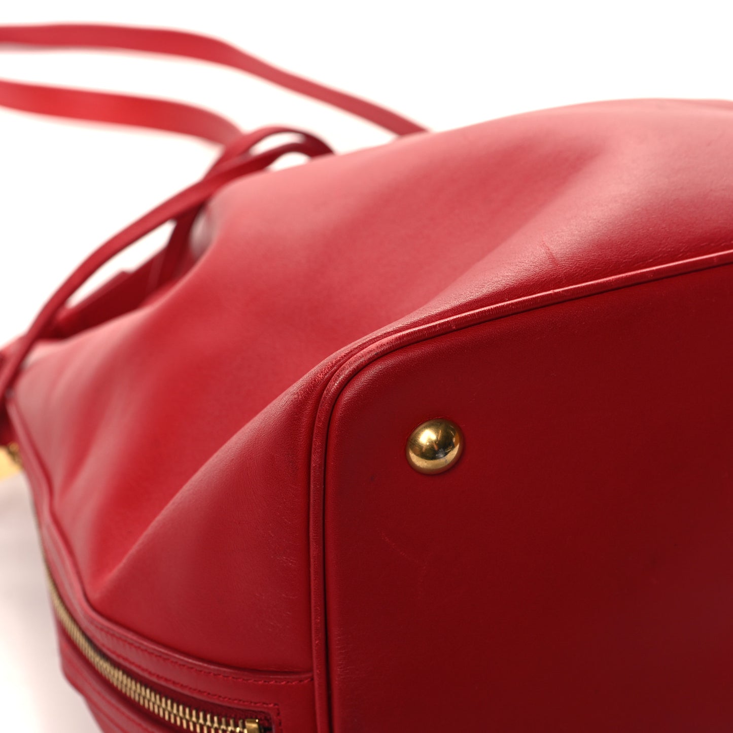 Calfskin Large Emmanuelle Bucket Bag Lipstick Red