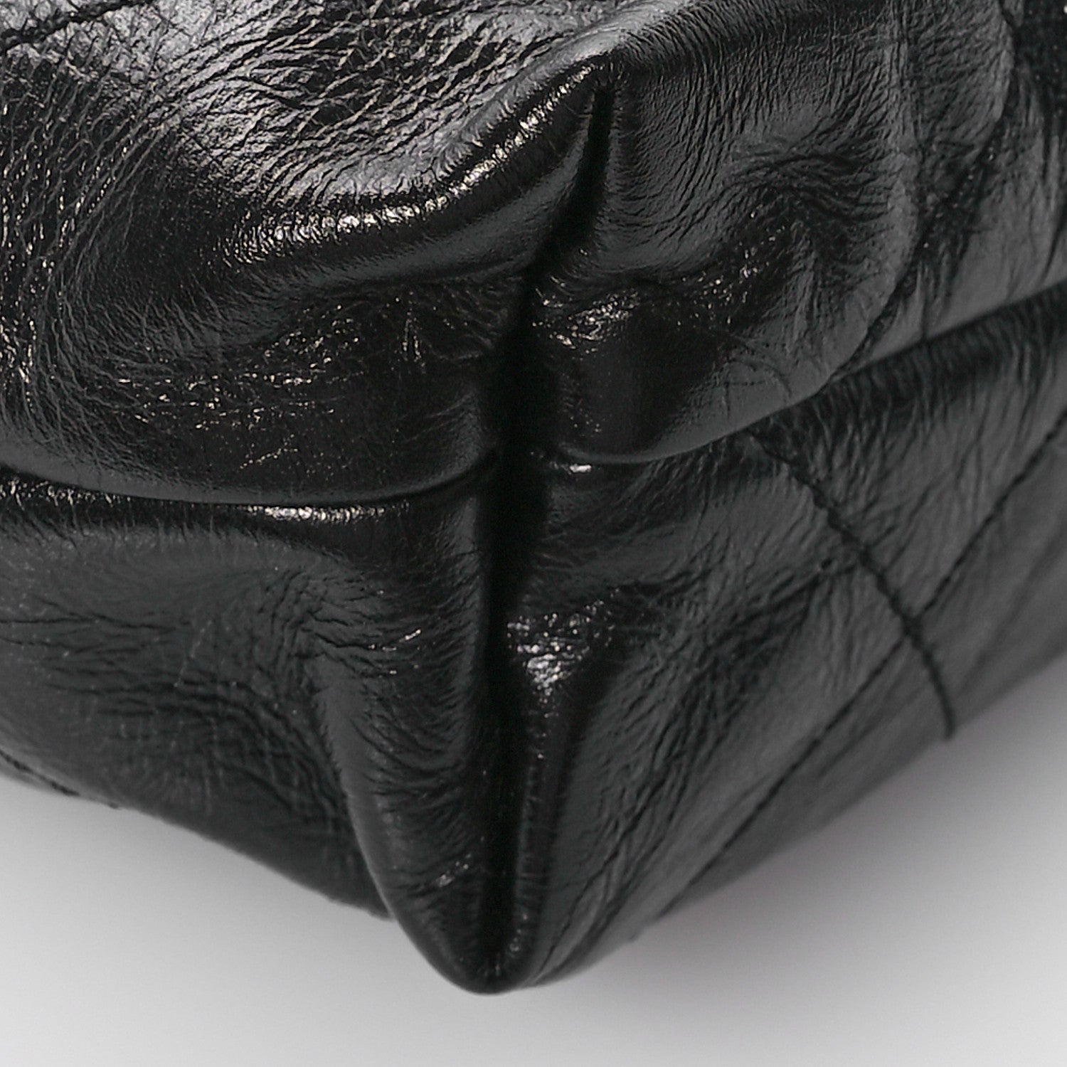 Chanel Shiny Crumpled Calfskin Quilted Pearl Mini Chanel 22 Black 9 of 10