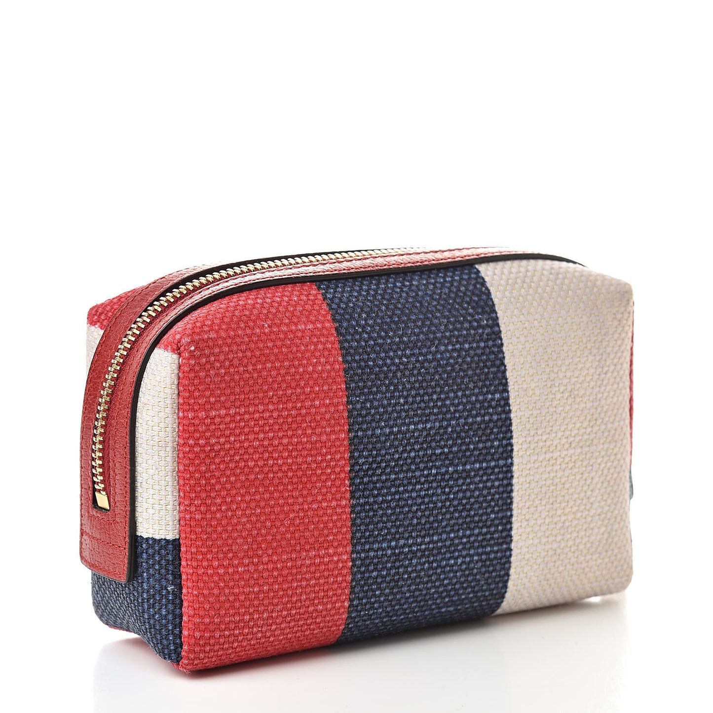 Canvas Sylvie Stripe Logo Cosmetic Case Mystic White Hibiscus Red Maritime