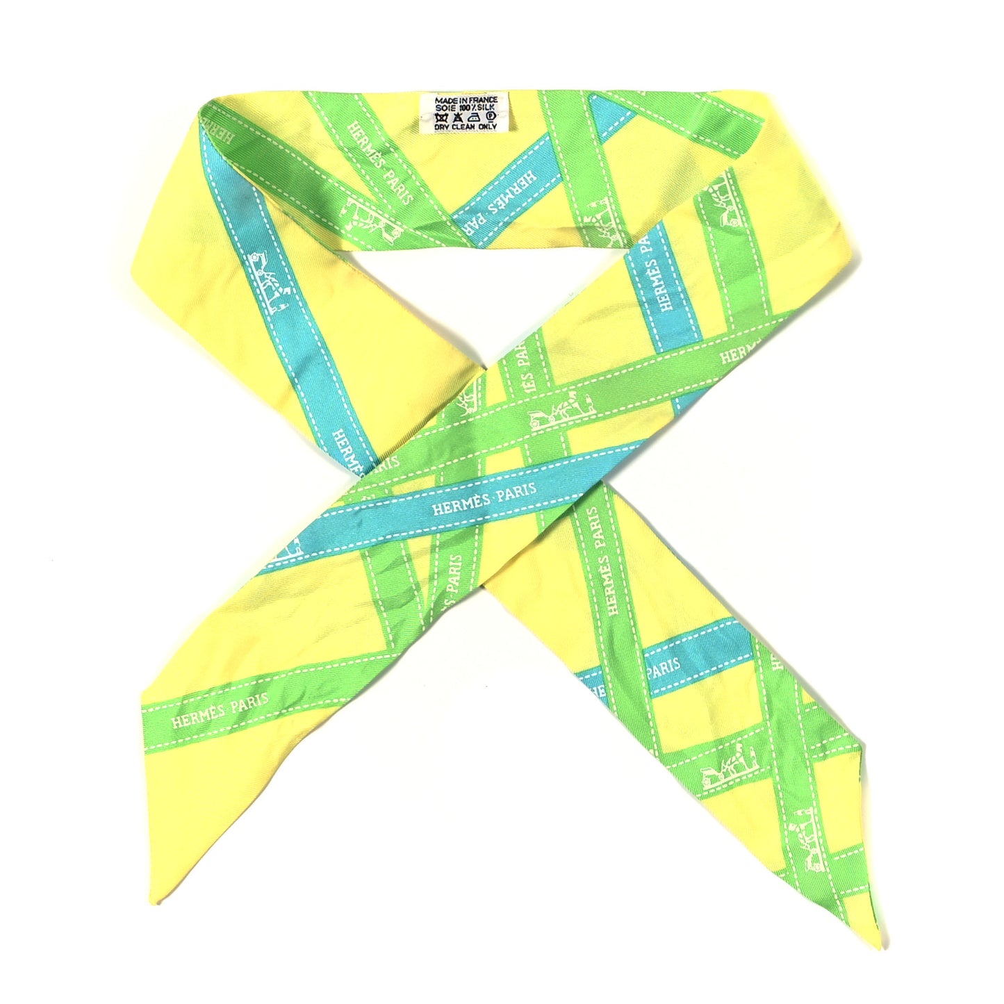 Silk Bolduc Twilly Citron Vert Vif Turquoise