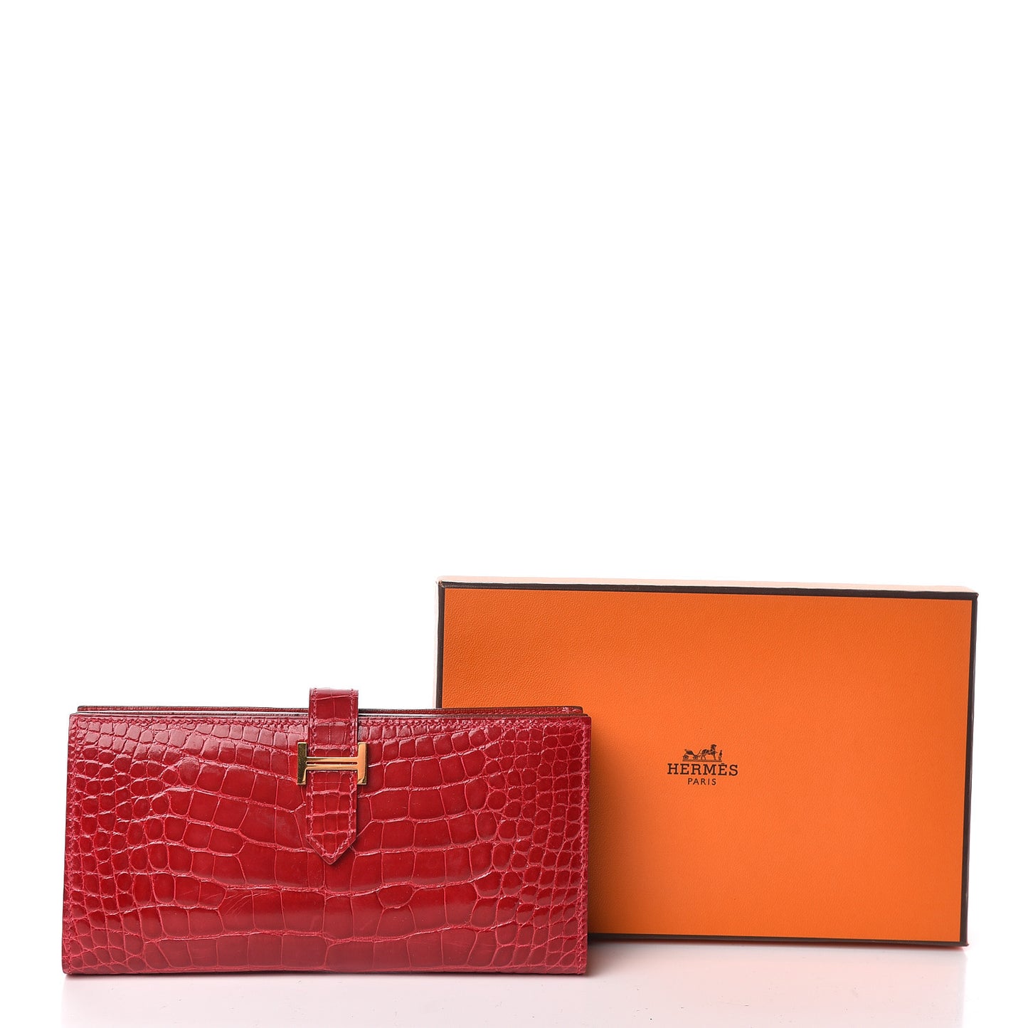 Shiny Alligator Bearn Wallet Braise