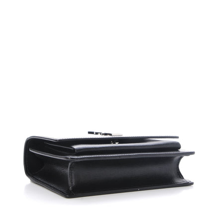 Saint Laurent Calfskin Monogram Sunset Chain Wallet Black 4 of 7