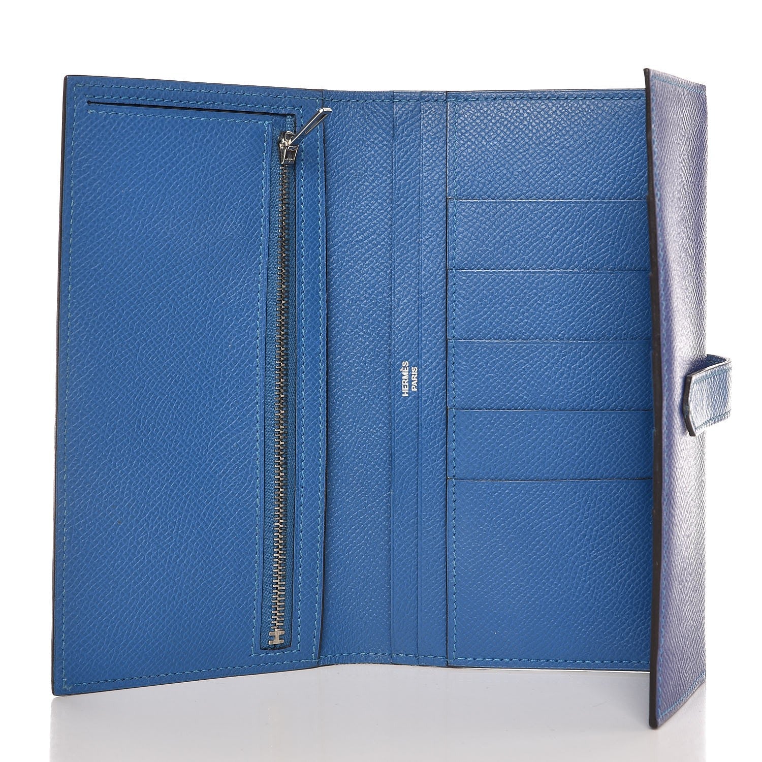 Hermes Epsom Bicolor Bearn Wallet Bleu Electrique Mykonos 5 of 7