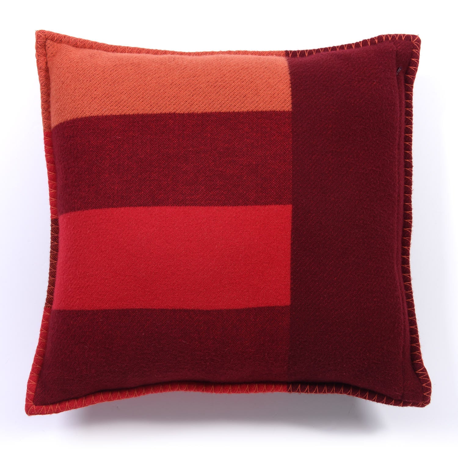 Hermes Wool Cashmere Casaque H Pillow Terracotta Acajou 3 of 6