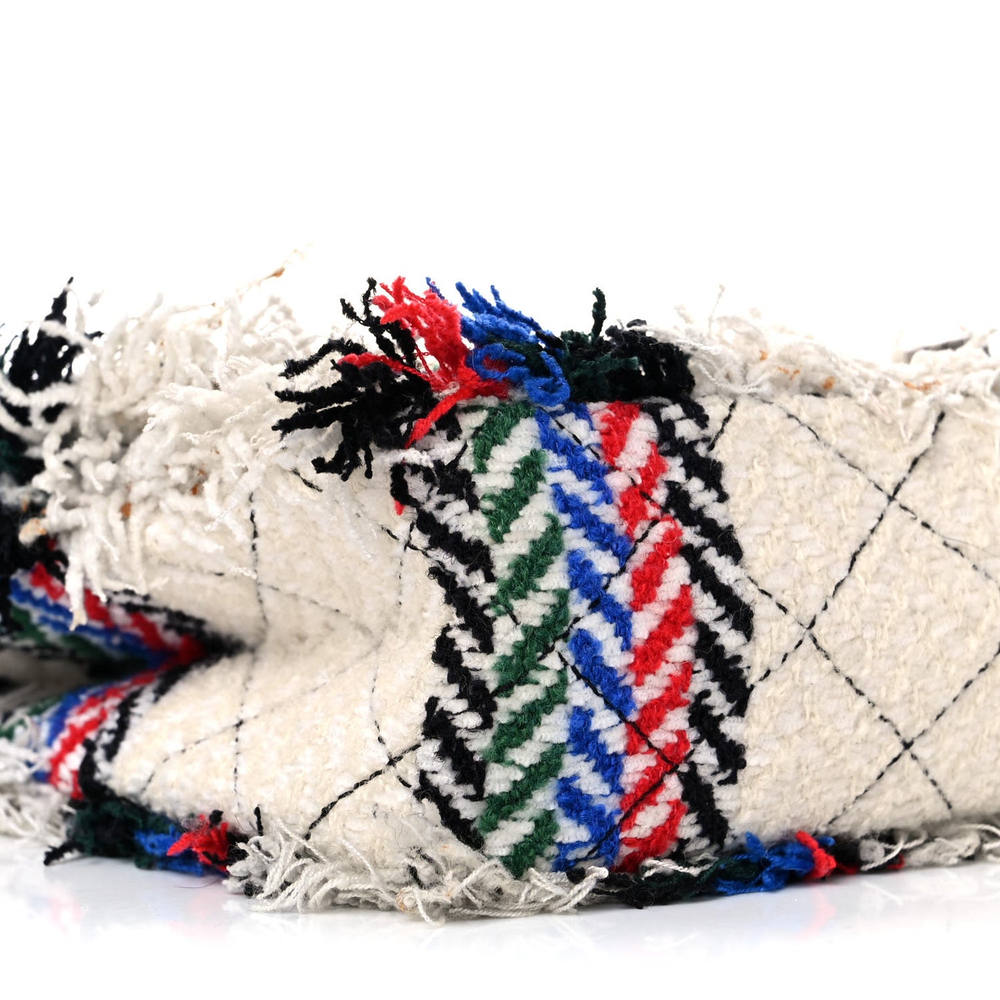 Tweed Quilted Embellished 2.55 Reissue 225 Flap White Multicolor