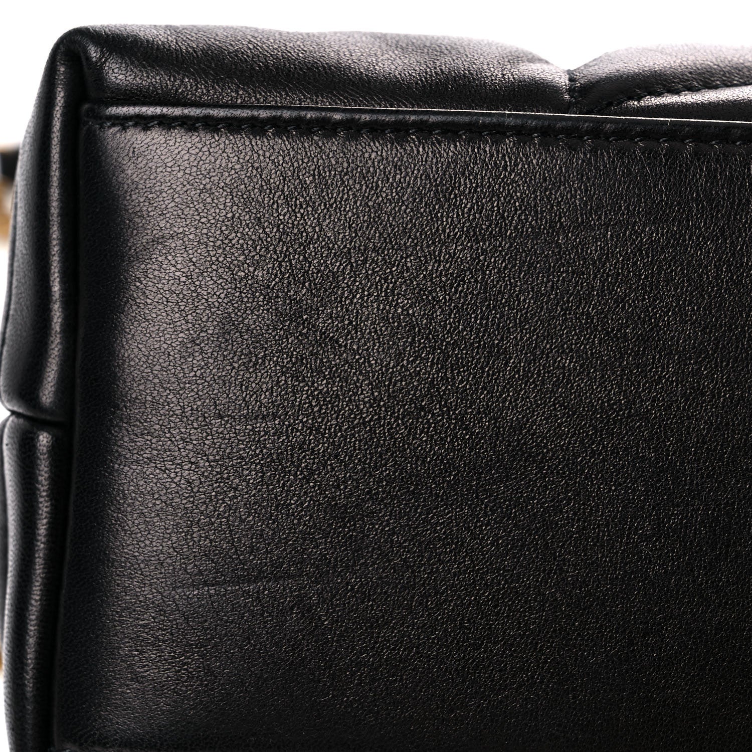 Saint Laurent Lambskin Quilted Small Loulou Puffer Monogram Chain Satchel Black 14 of 15