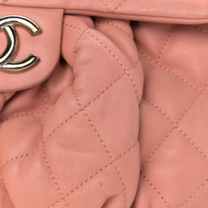 Chanel Washed Lambskin Quilted Medium Chain Around Messenger Salmon 11 of 13