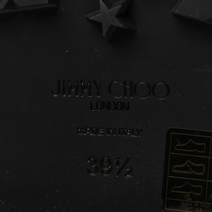 Jimmy Choo Vintage Calfskin Crystal Clayton Flat Boots 39.5 Black 6 of 7