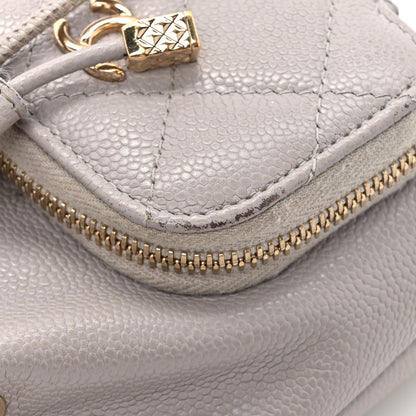 Chanel Caviar Quilted Mini CC Pocket Bucket Bag Grey 11 of 16