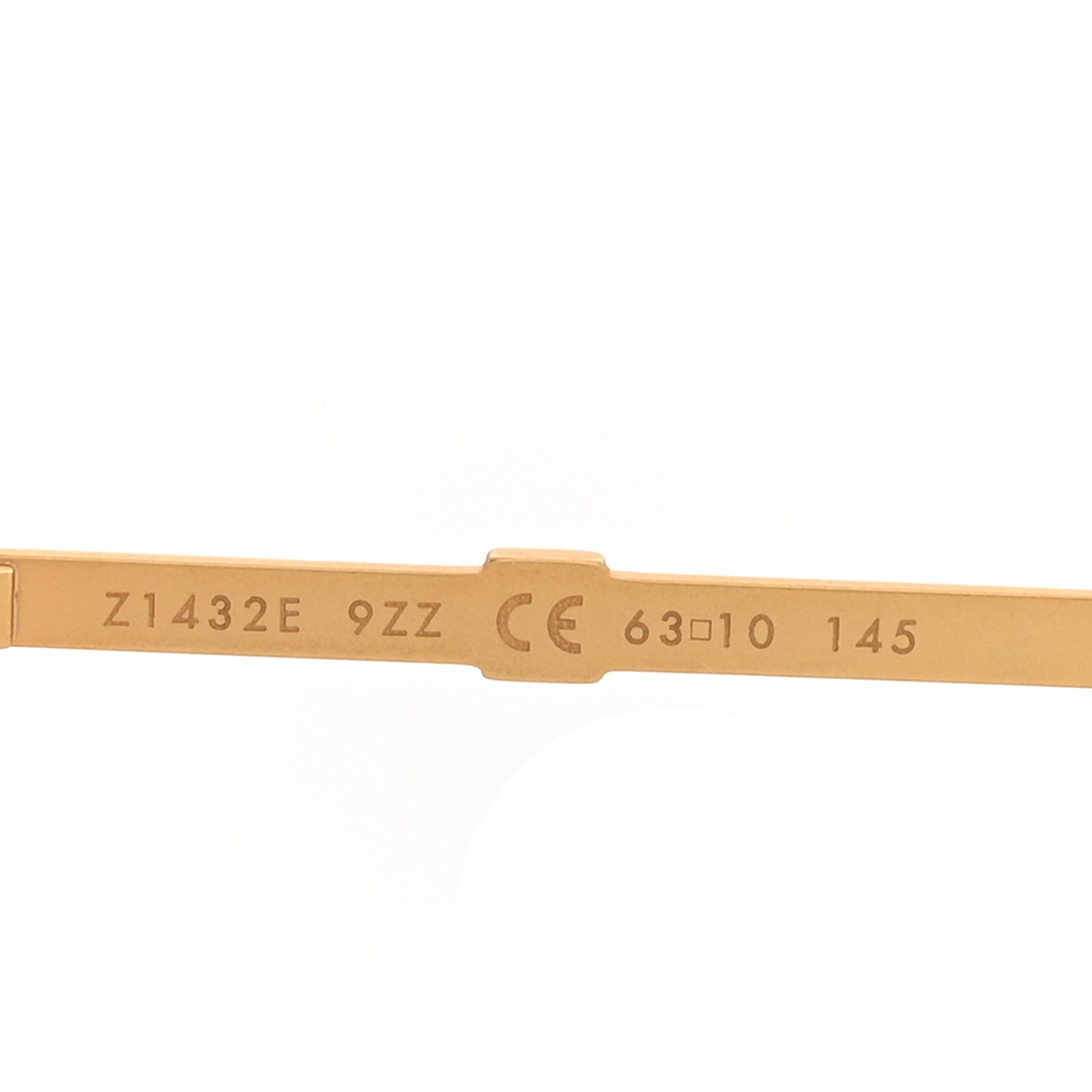 Louis Vuitton Metal Pilot Sunglasses Z1432E Gold 6 of 7