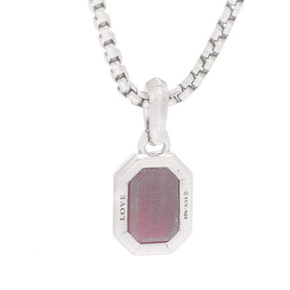 David Yurman Sterling Silver Ruby Love Amulet Pendant Necklace 6 of 6