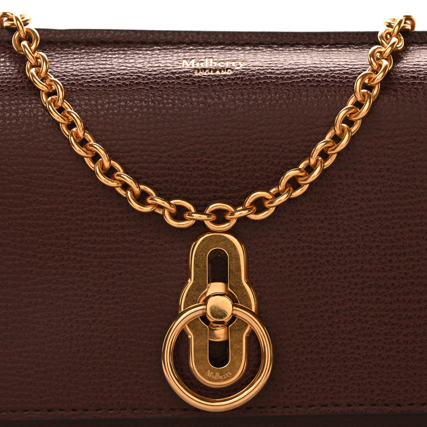 Mulberry Small Classic Grain Amberley Convertible Clutch Oxblood 7 of 9