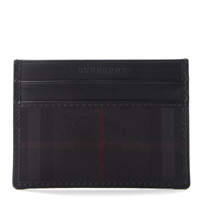 Burberry Horseferry Check Calfskin Card Case Charcoal Black 1 of 8