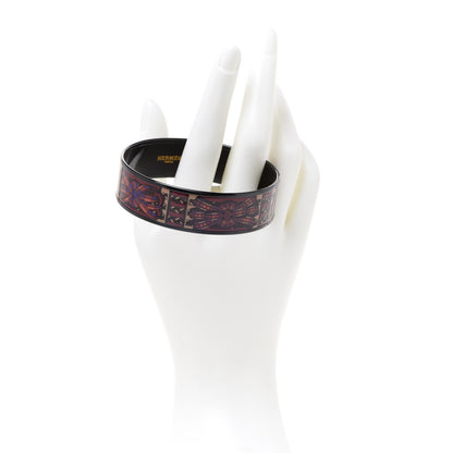 Hermes Enamel Printed Rubans de Cheval Wide Bracelet 70 Surteint 2 of 6